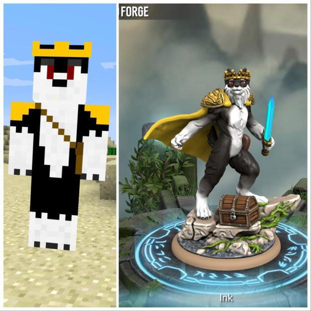 Minecraft Skin VS HeroForge Design V1
