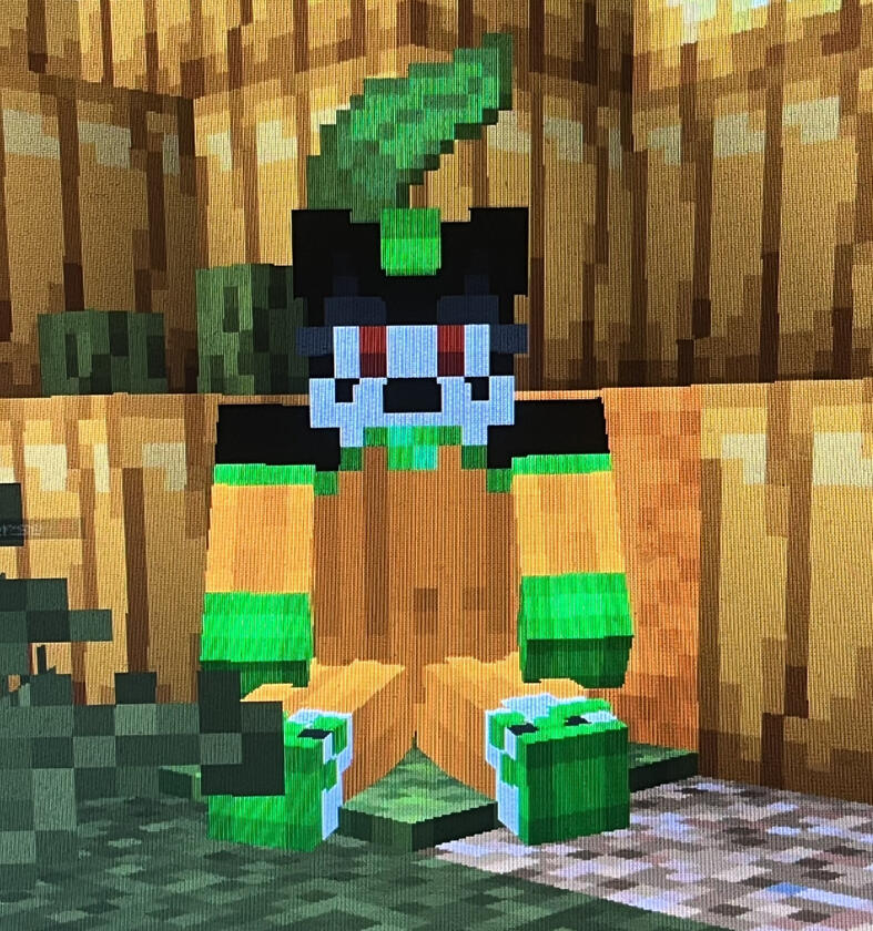 Ink became a fluffy pumpkin. :3